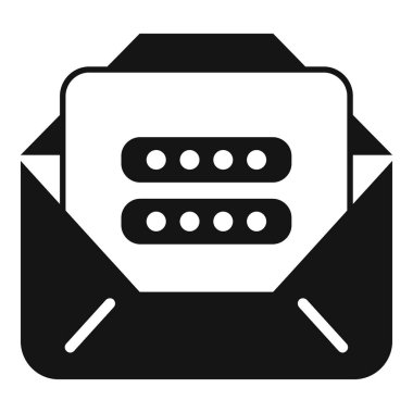 Simge basit vektöründe yeni posta işareti. Sayı formu. Oy faktörü dijital