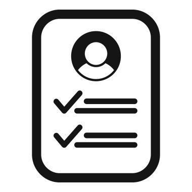 Onaylanmış tablet çevrimiçi kullanıcı simgesi basit vektörü. Yeni kayıt girişi. Oylama tasarımı