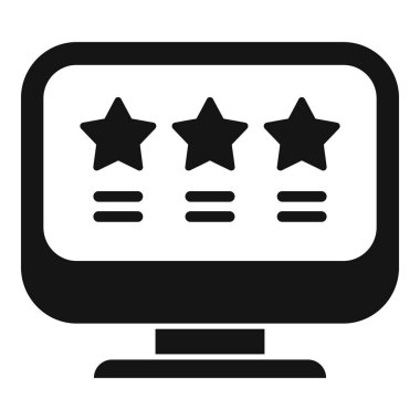 Favori çevrimiçi mağaza simgesi basit vektörü. Önemli endişeleri de dahil et. Ticaret envanteri