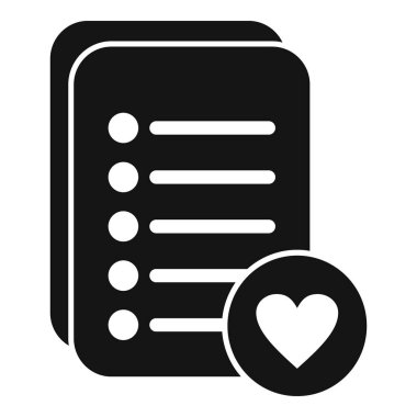 Şablon simgesi basit vektörü sırala. En sevdiği dilek listesi. Kişi listesi bağımlılığı