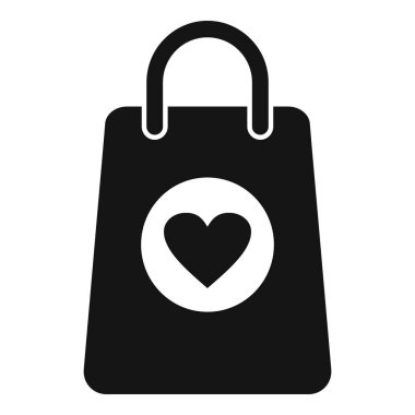 Alışveriş poşeti listesi simgesi basit vektörü. İstek ürünleri bakımı. En sevilen sipariş