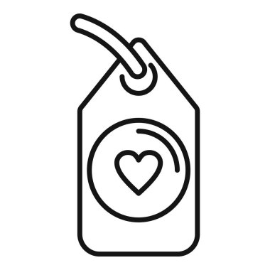 Favori öge etiketi ana hatlı vektörü. İnternetten alışveriş yapmayı seviyorum. Kişisel istek listesi