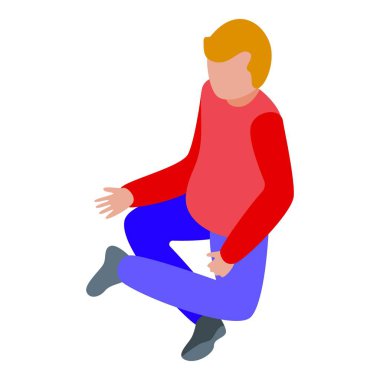 Rahatla çocuk satranç oyunu ikon izometrik vektörü. Çocuk okulu. Ahşap sınıf