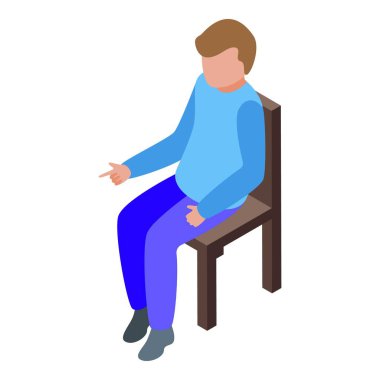 Hızlı satranç hamlesi ikon izometrik vektörü. Çocuklar oynuyor. Eğlence sporu