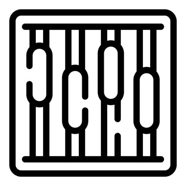 Tıkanıklık düzenleme ikonu ana hatları vektörü. Trafik idaresi. Ağ verilerini aktar