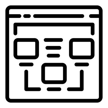 Şehir trafik yönetimi ikonu ana hatları vektörü. Altyapı kontrolü. Navigasyon lojistik ağı