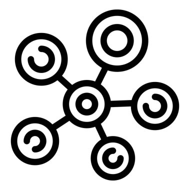 Tıkanıklık yönetimi simgesi ana hatları vektörü. Şehir trafiği gelişimi. Geçiş yolu denetimi