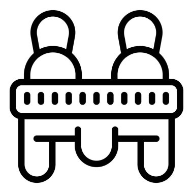 Hidrolik uçan simgesi ana hat vektörü. Uçan tahta cihazı. Aşırı su sporları aparatı