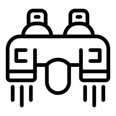 Hidrofolyo tahta simgesi ana hat vektörü. Akrobatik su jeti platformu. Adrenalin aşırı spor