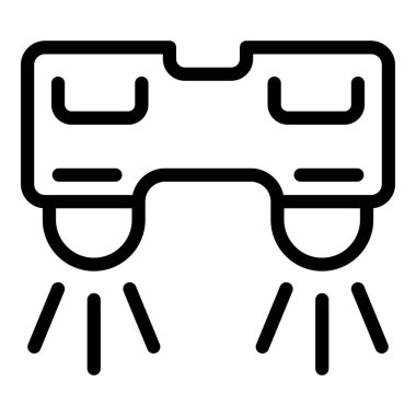 Jet driven propulsion board icon outline vector. Summer jetpack equipment. Aquatic extreme fly platform device clipart