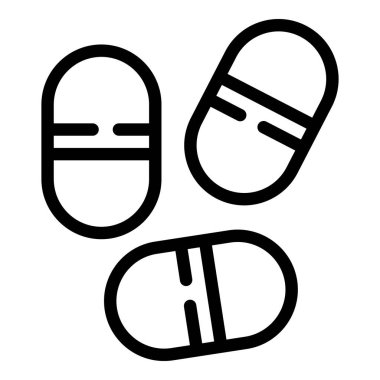 Hormon terapisi doğum kontrol ikonu ana hatları vektörü. Kadın sağlık rejimi. Koruyucu hamilelik ilacı