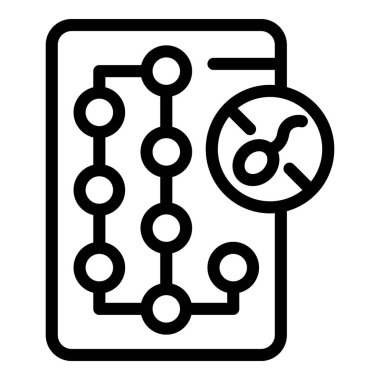 Doğum kontrol hapları ikon kabartma ana hatları vektörü. Sağlık hizmeti ilaç tedavisi. Vücut progesteronunu azalt