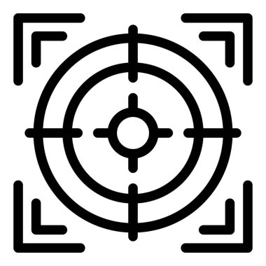 İş hedefi simgesi ana hat vektörü. Beyin fırtınası toplantısı. Sorun çözme oturumu