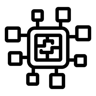 Beyin fırtınası tekniği ikonu ana hat vektörü. Stratejik fikir üretimi. Ortak mantık forumu