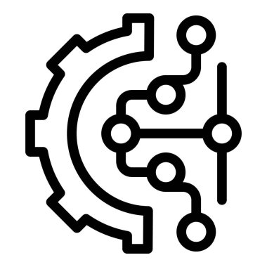 Beyin fırtınası ikon ana hatları vektörü. Grup labirenti çözme. Etkili takım çalışması eşleştirmesi