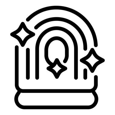 Akşam aydınlatma ikonu ana hat vektörü. İç fener ışınlanıyor. Uyku zamanı aydınlatma