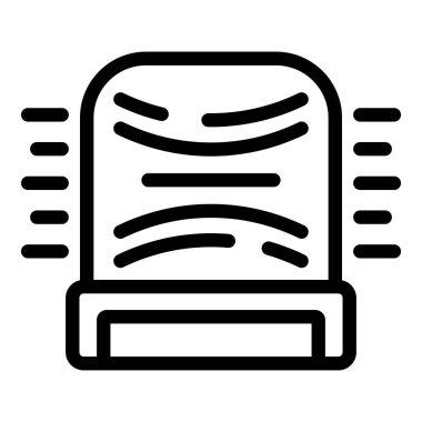 Uyku yardımı ikonu ana hat vektörü. Gece lambası. Parlak yatak odası ögesi