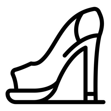 Kadın topuklu ayakkabı taslak vektörü. Yüksek kadın ayakkabıları. Moda kadın ayakkabıları.