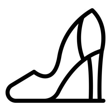 Woman stilettoes icon outline vector. Female elegance. Feminine classic high heels clipart