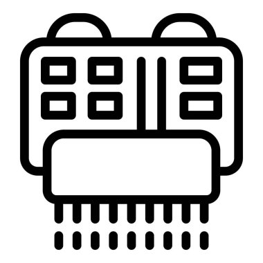 El üfleyici simgesi ana hat vektörü. Havalandırma ısıtması. Banyo otomatik kurutucu.