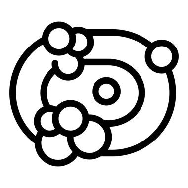 Köpüren sabun ikonu ana hatları vektörü. Köpüklü hijyenik ürün. Cilt bakımı doğal dezenfektan