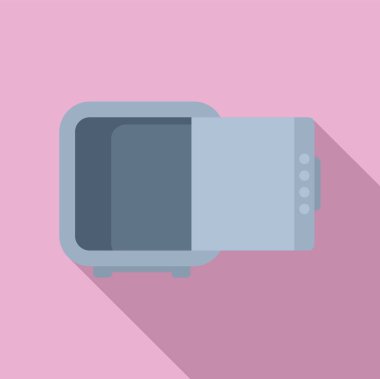 Küçük para kasası ikonu düz vektör. Ev güvenliği koruması. Çevrim içi mağaza karı