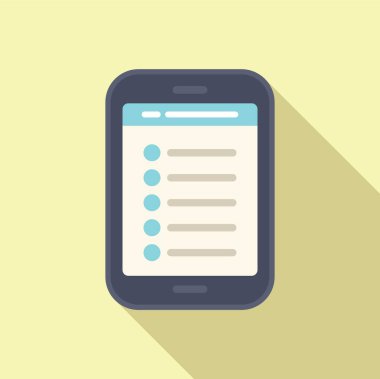 Tablet çevrimiçi politika simgesi düz vektörü. Düzenli ürünler. Güvenlik testi politikası