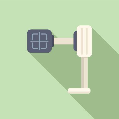 Hedef florografi cihazı ikonu düz vektör. Tarama sınavı. Makine monitörü