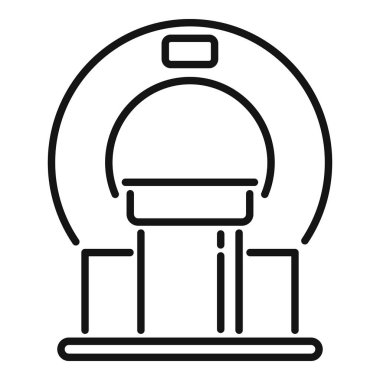 Hasta muayene ikonu ana hat vektörü. Doktor klinik terapisi. Beyin ilacı.