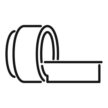 Rezonans tomografi cihazı simgesi ana hat vektörü. Xray hayal ediyor. Laboratuvar hastası.