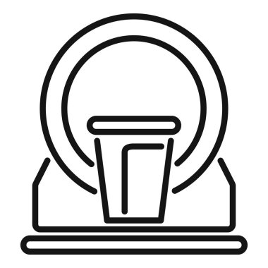 Tanısal aygıt simgesi ana hatlarını görüntüle. Röntgen tıbbi taraması yap. Bilgisayar kliniği