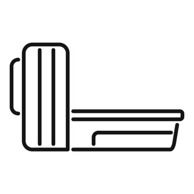 Hasta teşhis ikonu ana hat vektörü. Tıbbi radyoloji. Muayene laboratuvarı