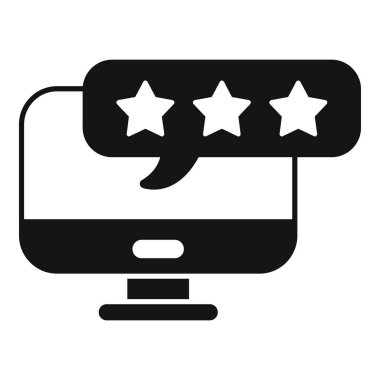 Çevrimiçi içerik değerlendirme simgesi basit vektör. Bilgisayar görüntüleme tıklaması. Oranları değiştir