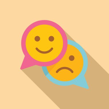 Emoji ölçekli mutlu seviye ikon düz vektörü. İfade kullanıcısı. Büyük patron gülüşü.