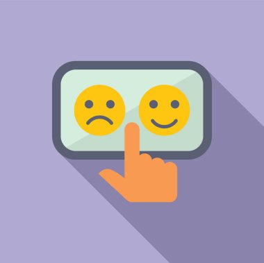 Düzey simge düz vektörüne dokun. Mükemmel sırıtıyorsun. Rapor oyununu ölçekle