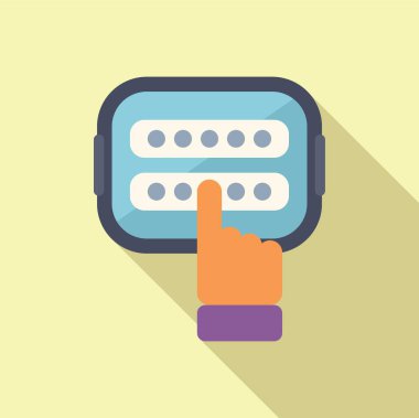 Çevrimiçi parola simgesini düz vektör olarak değiştir. İki faktör doğrulandı. Parola hücresel