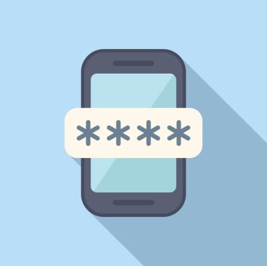 Yeni mesaj telefon simgesi düz vektör. Giriş hesabı. Telefon numarası çift işlem