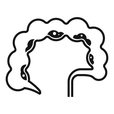 Bağırsak sorunları simgesi basit bir vektör. Glüten intoleransı. Organik hastalıklar