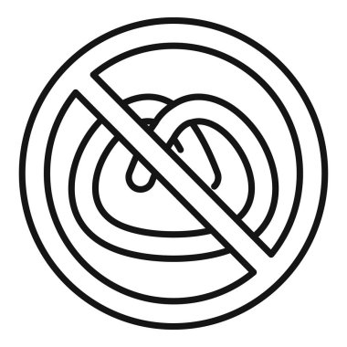 Fırın yemeği simgesi ana hatları vektörü. Yemek ürünleri hastalığı. Beslenme diyeti