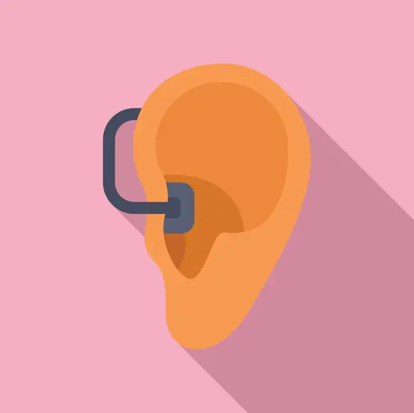 Ikona Hluchoty Zařízení Plochý Vektor Implantujte Audiologii Nástroj Pro Naslouchání Vektorová Grafika