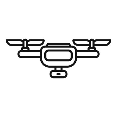 Modern profesyonel alet ikonu ana hatları vektörü. Araç sineması. Yaratıcı pilot canlı yayın