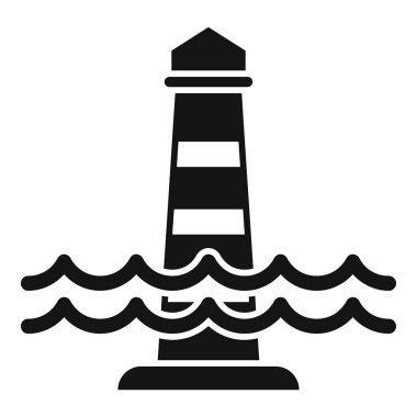 Deniz seviyesi yükselme simgesi basit bir vektör. İklim felaketleri. Küresel ısınma etkisi