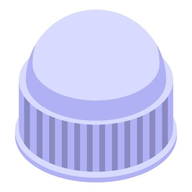 Biyogaz tankı ikonu izometrik vektörü. Etanol enerji santrali. Doğa biyoyakıtı