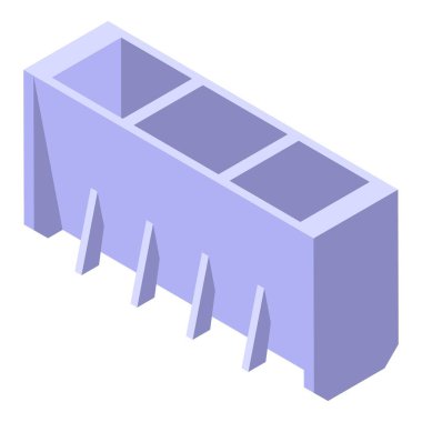 Domuz çiftliği besleyici ikon izometrik vektörü. Çiftçi hayvan. Malzeme ev bakımı