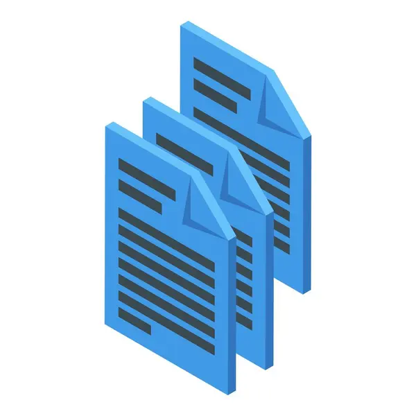 New Digital Folders Icon Isometric Vector New Modern Design Access — Stock Vector