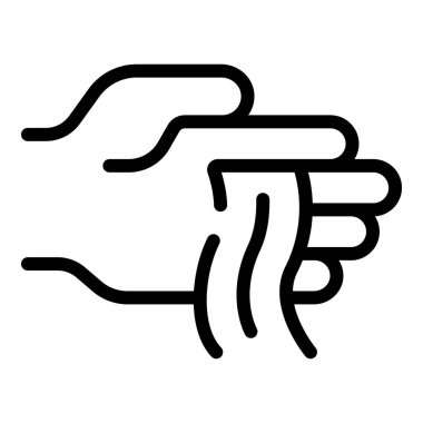 Saç sağlığı ikonu ana hatları vektörü. Trikoloji bilimi. Foliküler tanı analizi