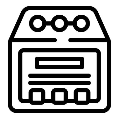 Koku kontrolü tuvalet doldurma ikonu ana hatları vektörü. Kokulu hayvan atığı. Kum havuzu granüler emici