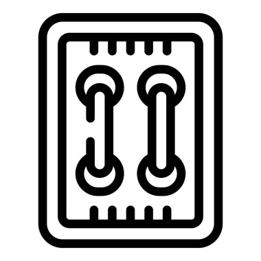 Bağlayıcı simge dış hat vektörü bağlanıyor. Terzi mesleği. Needlecraft düğmesi ögesi