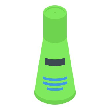 Şişe deodorant kokusu ikon izometrik vektörü. Matara paketi. Doğal tazelik