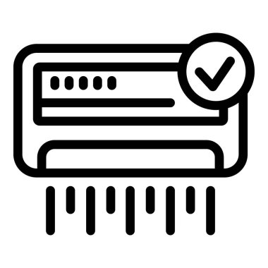 Hava soğutma aygıtı ikonu ana hatları vektörü. Klima kurulumu. İçerideki iklim kontrolü